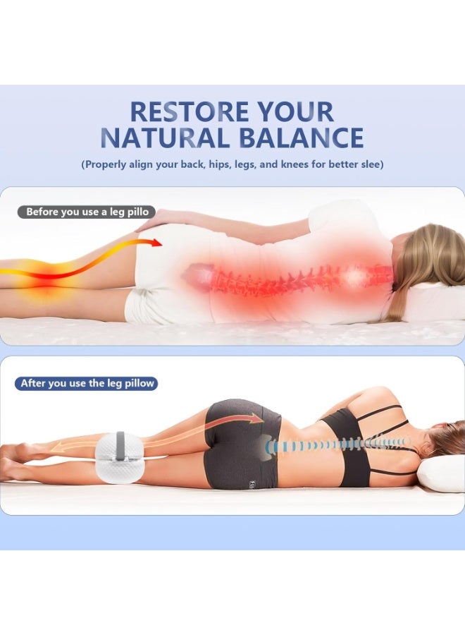 DUNISO Knee Pillow for Side Sleepers,Memory Foam Leg Pillow,,Support Pillow Between The Legs,Adjustable Strap,Comfortable and Durable,Relief for Sciatica, Back, Knees and Joints Pain - Image 5